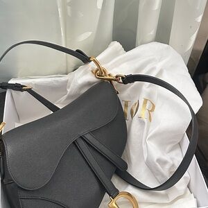 Dior Black Saddle Bag